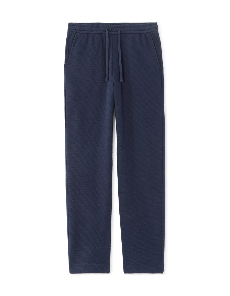 Relaxed Fit 100% Cotton Casual Trousers - Navy Blue
