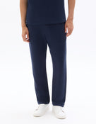 Relaxed Fit 100% Cotton Casual Trousers - Navy Blue