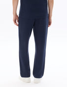 Relaxed Fit 100% Cotton Casual Trousers - Navy Blue