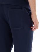 Relaxed Fit 100% Cotton Casual Trousers - Navy Blue