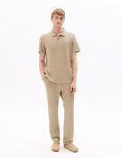 Relaxed Fit 100% Cotton Casual Trousers - Taupe