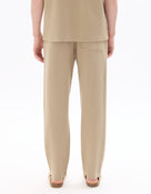 Relaxed Fit 100% Cotton Casual Trousers - Taupe