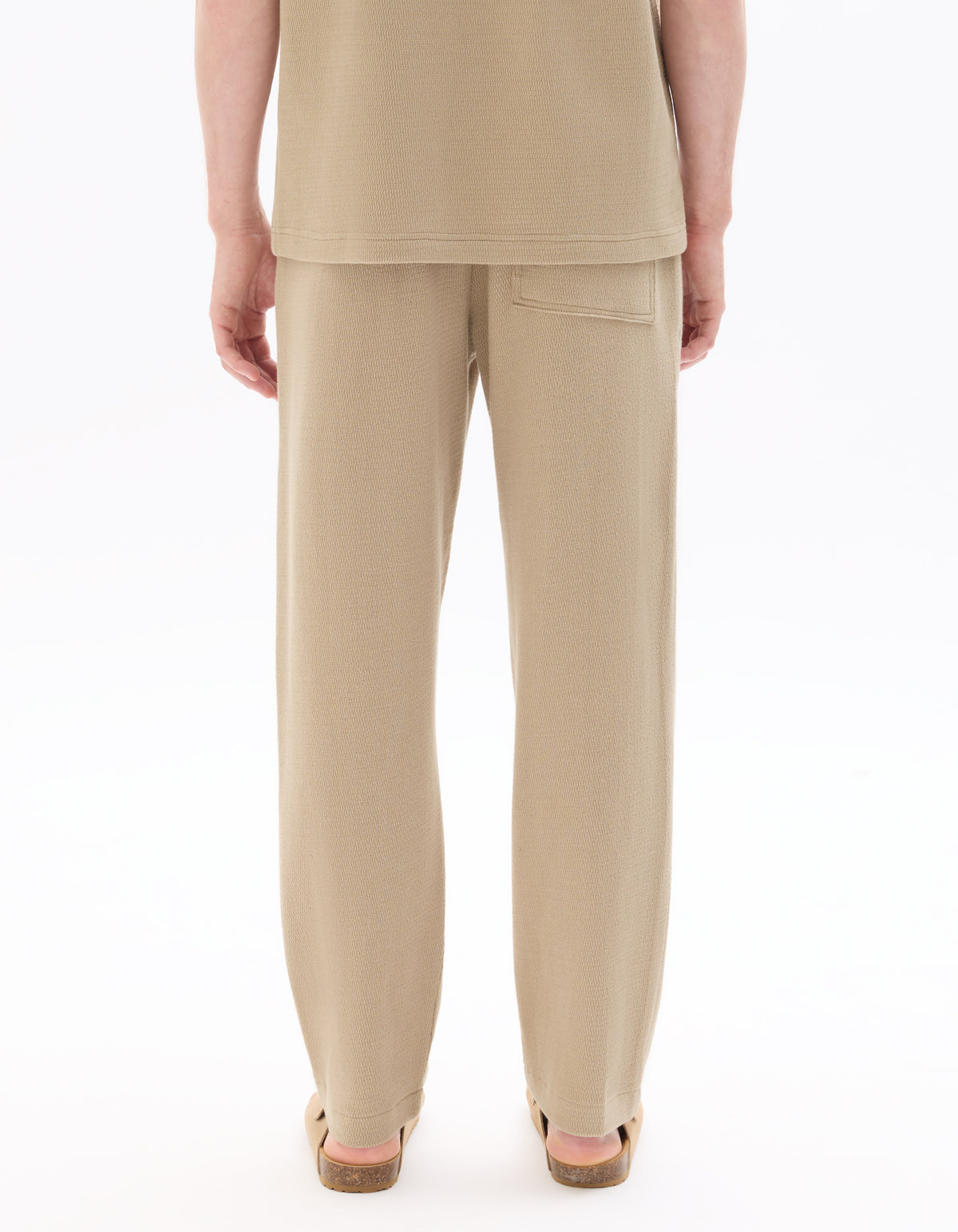Relaxed Fit 100% Cotton Casual Trousers - Taupe
