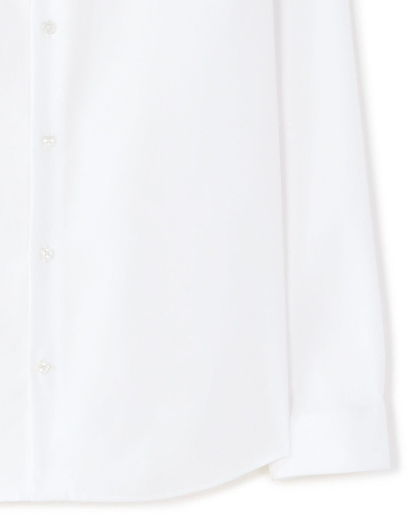 Slim Fit 100% Cotton Solid Spread Collar Shirts - White