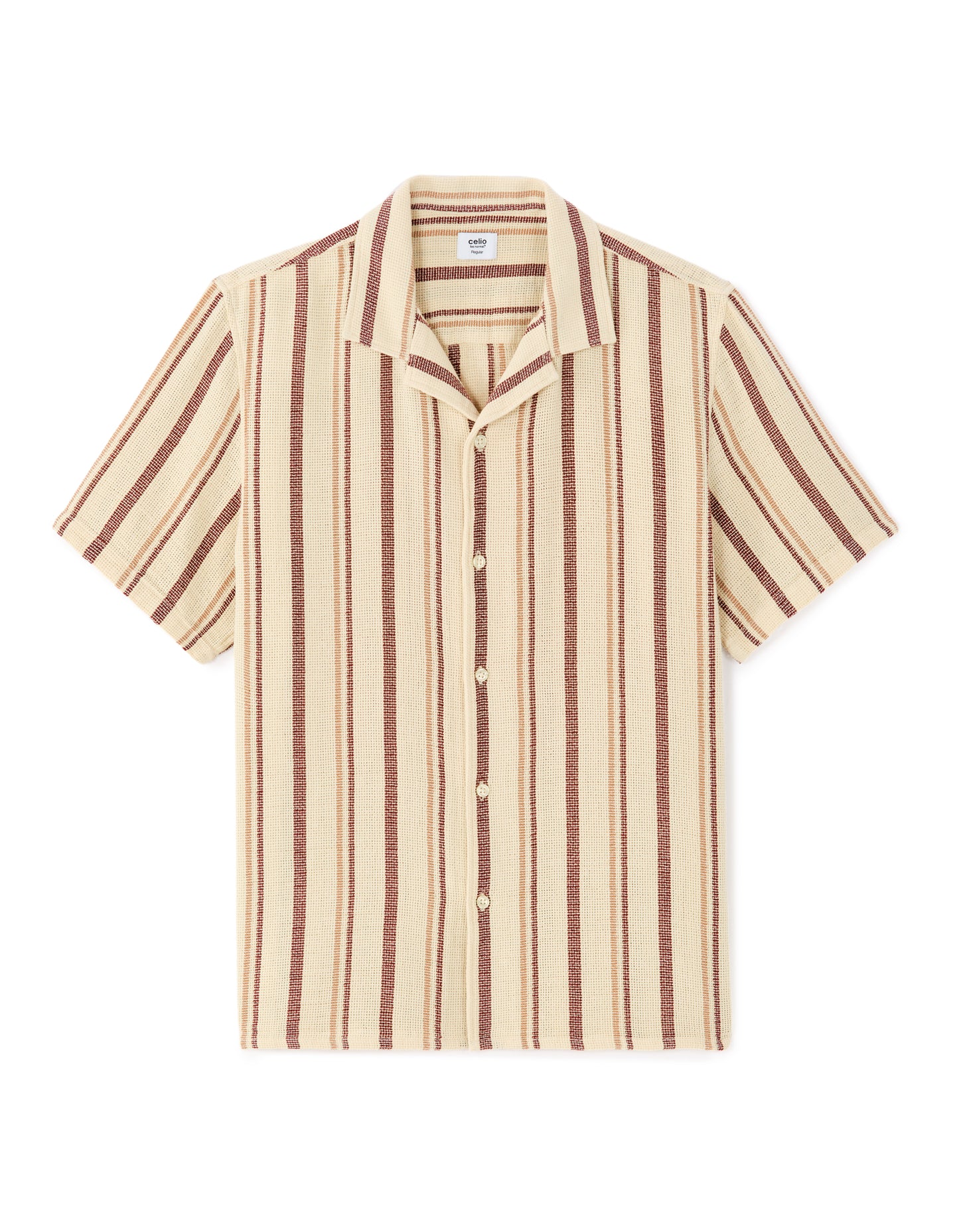 Regular Fit Polyester Shirt - Burgundy