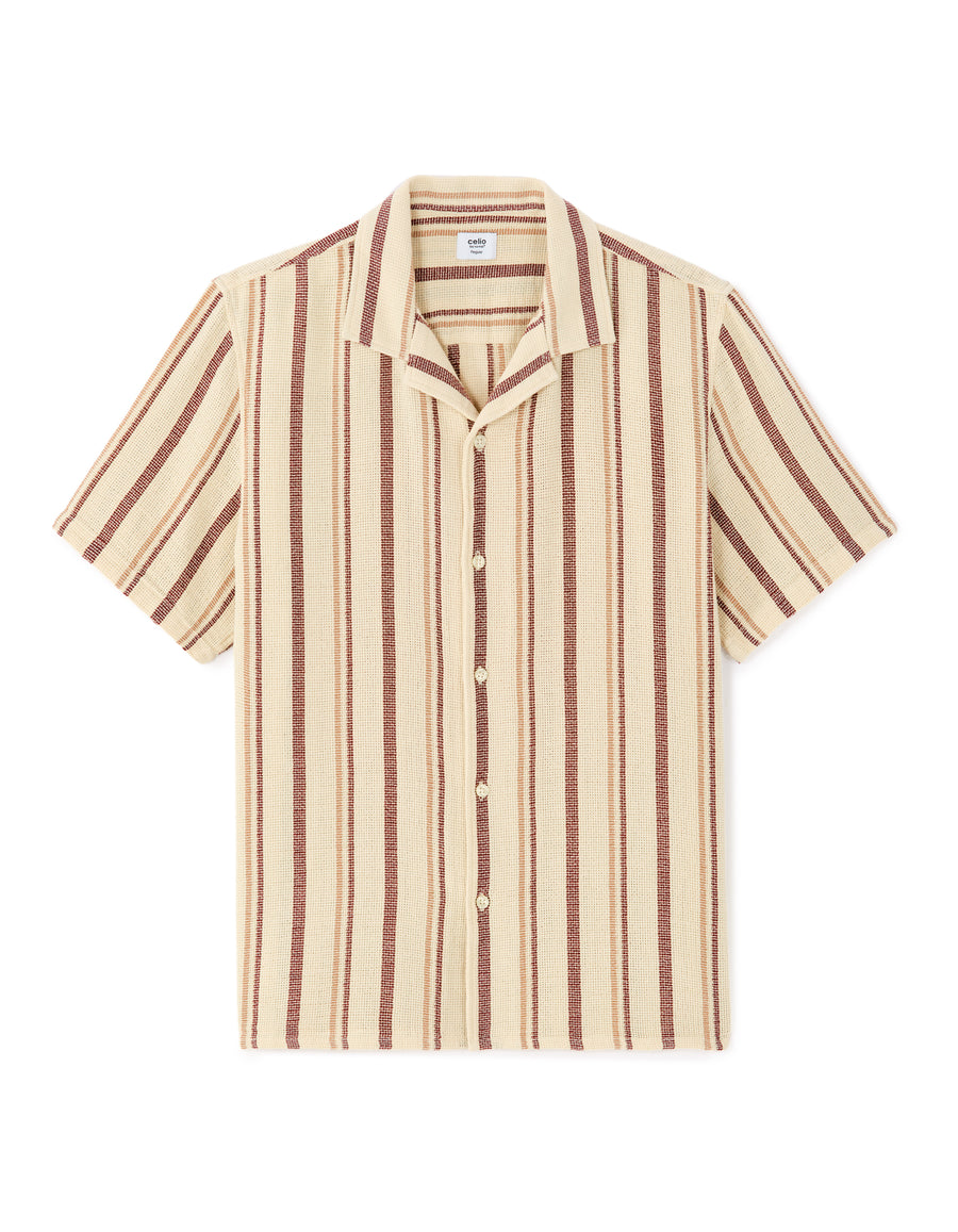 Regular Fit Polyester Shirt - Burgundy