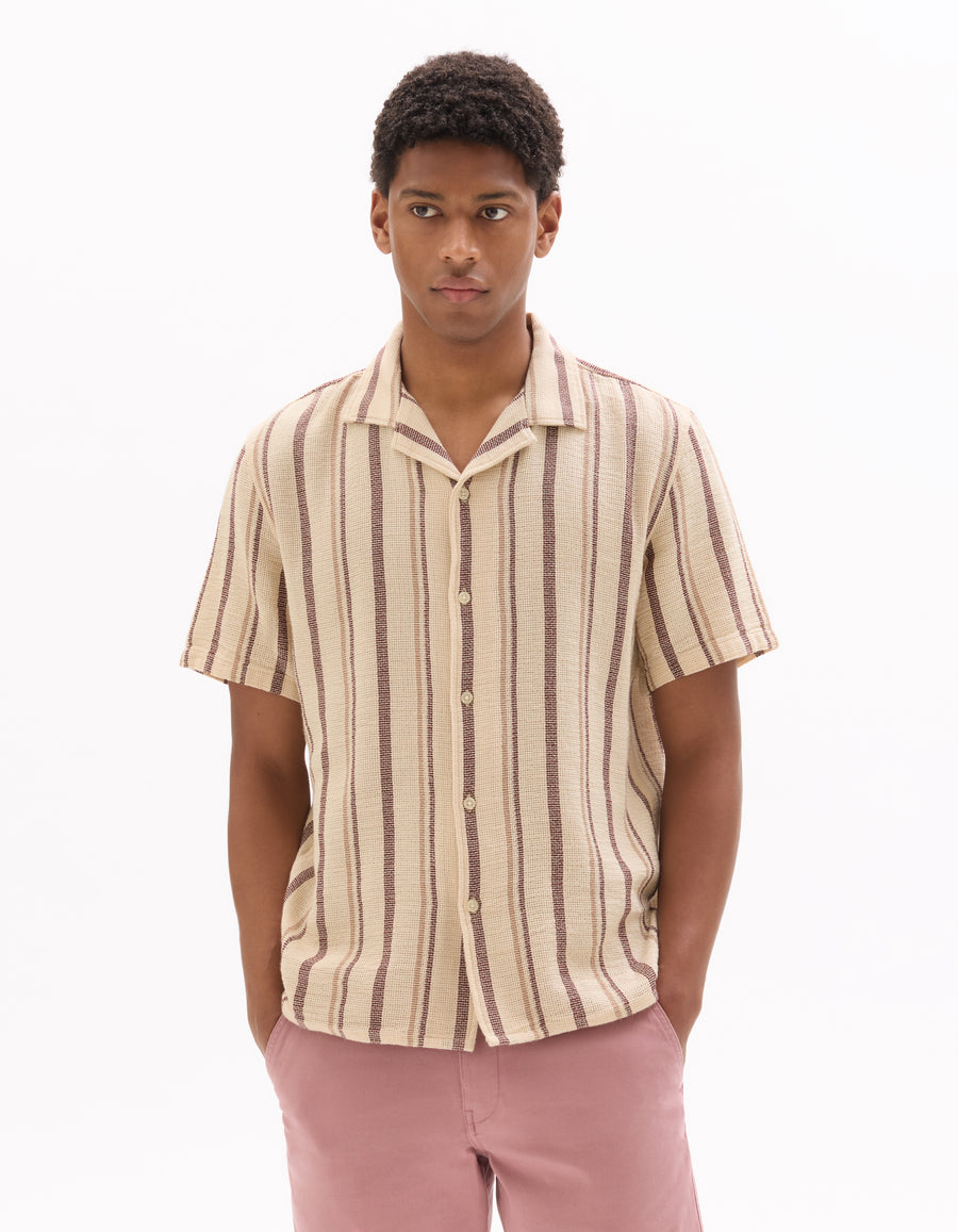 Regular Fit Polyester Shirt - Burgundy