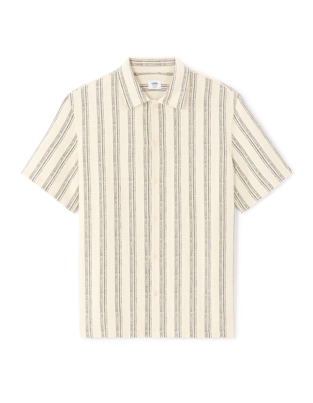 Regular Fit 100% Cotton Regular Collar Shirts - Off White