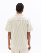 Regular Fit 100% Cotton Printed Polo Collar Shirt - Beige