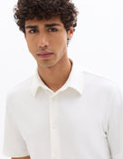 Relaxed Fit Polyester Shirt - White