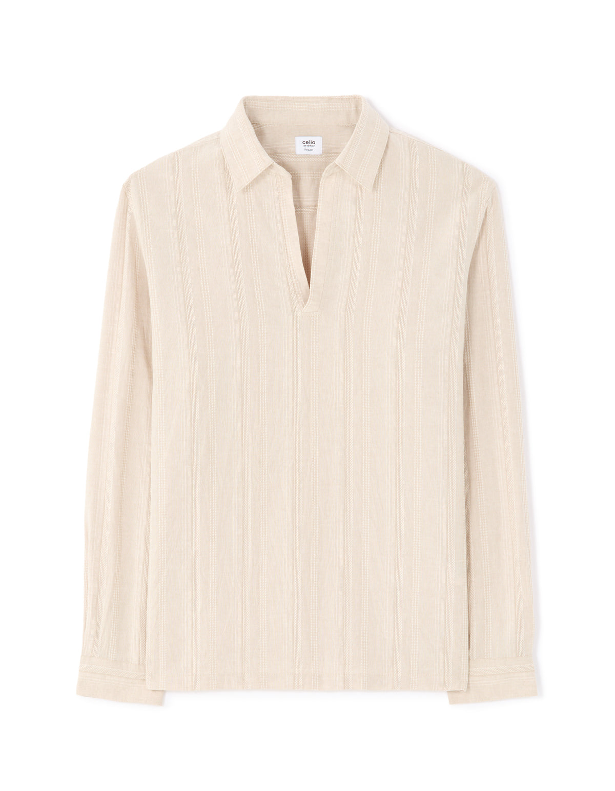 Regular Fit Cotton Solid French Collar Shirts