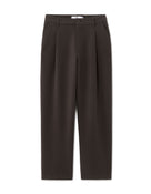 Baggy Fit Poly Viscose Casual Trousers - Brown
