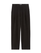 Baggy Fit Poly Viscose Casual Trousers - Black