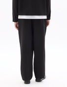 Baggy Fit Poly Viscose Casual Trousers - Black