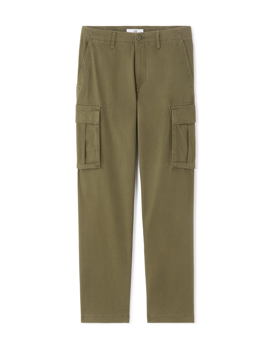 Straight Fit 100% Cotton Casual Trousers - Khaki