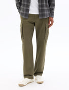 Straight Fit 100% Cotton Casual Trousers - Khaki