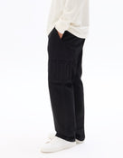 Straight Fit 100% Cotton Casual Trousers - Black