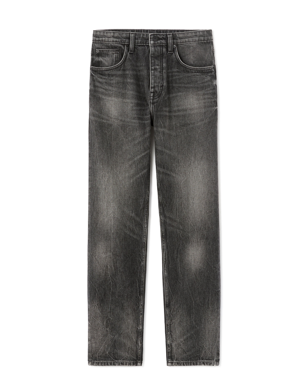Straight Fit 100% Cotton Jeans - Black