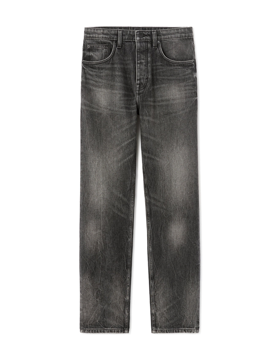 Straight Fit 100% Cotton Jeans - Black