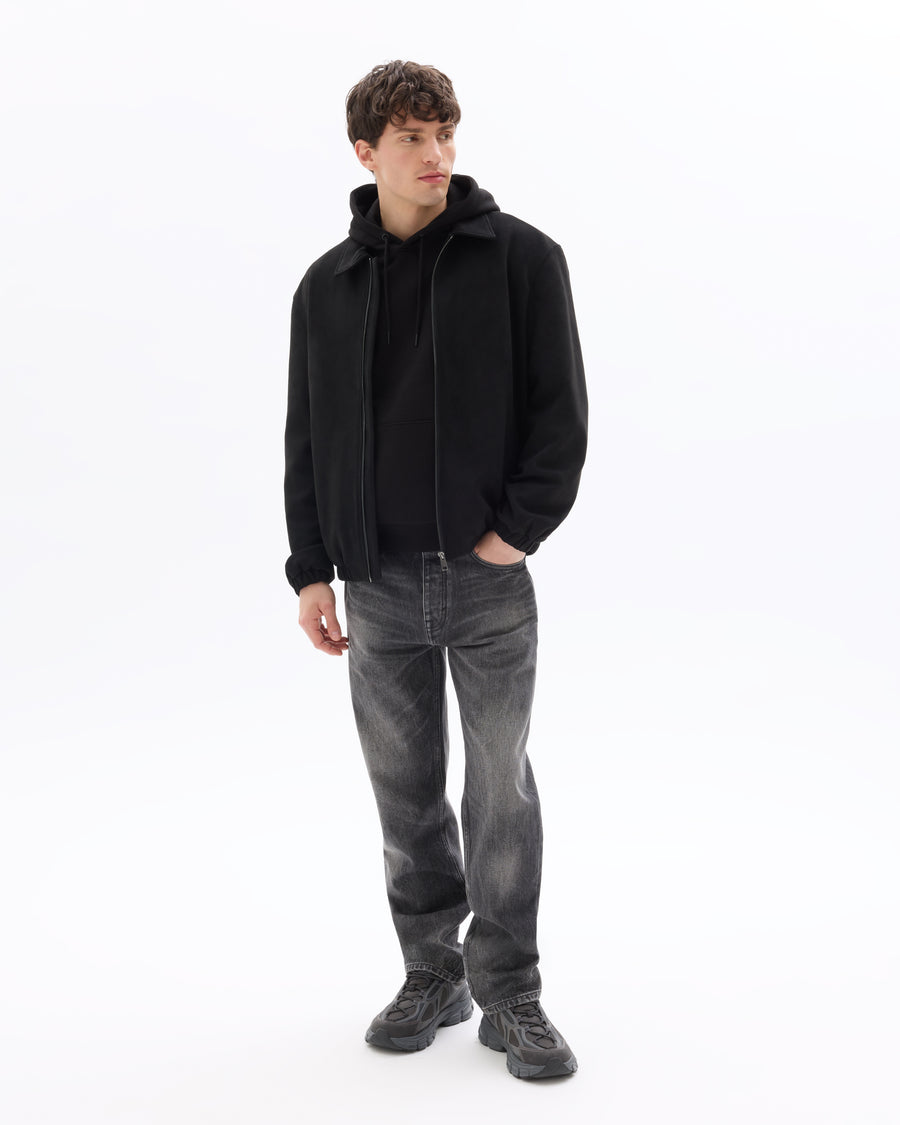 Straight Fit 100% Cotton Jeans - Black