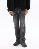 Straight Fit 100% Cotton Jeans - Black