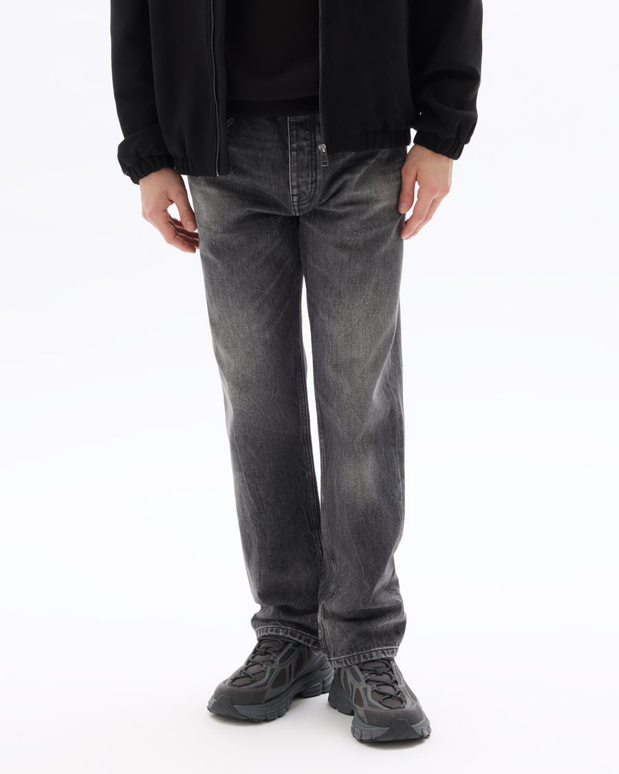 Straight Fit 100% Cotton Jeans - Black