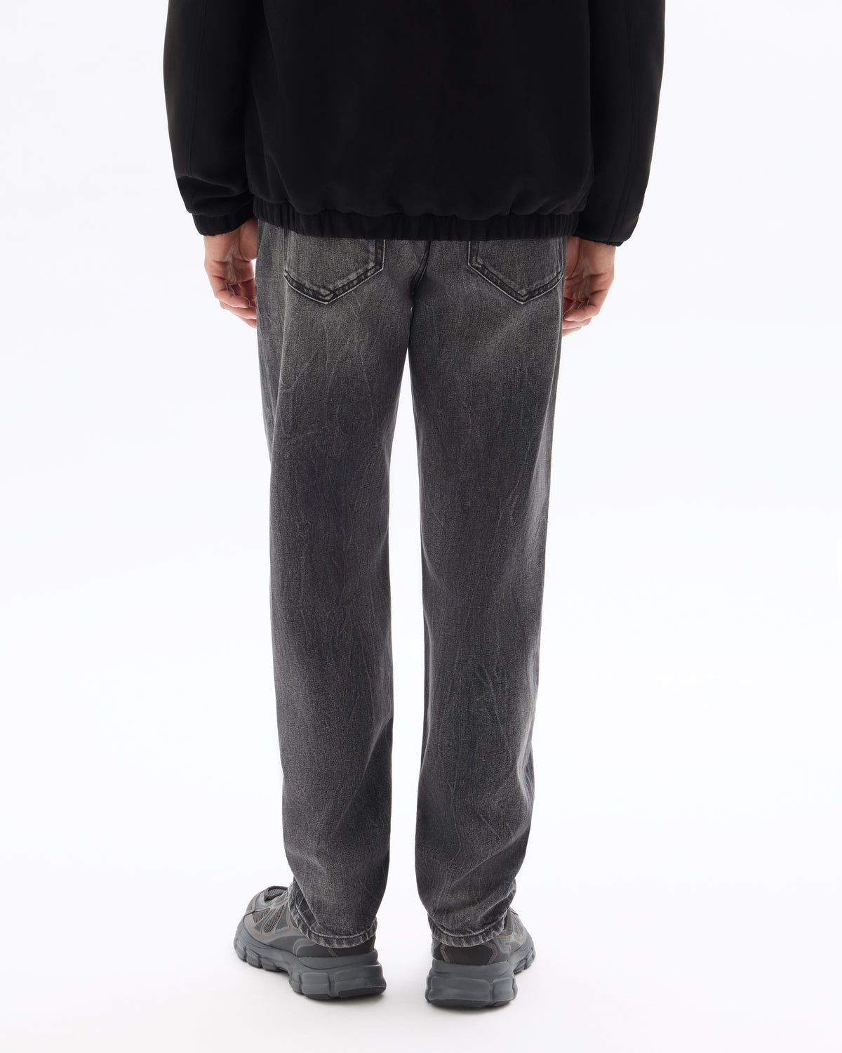 Straight Fit 100% Cotton Jeans - Black