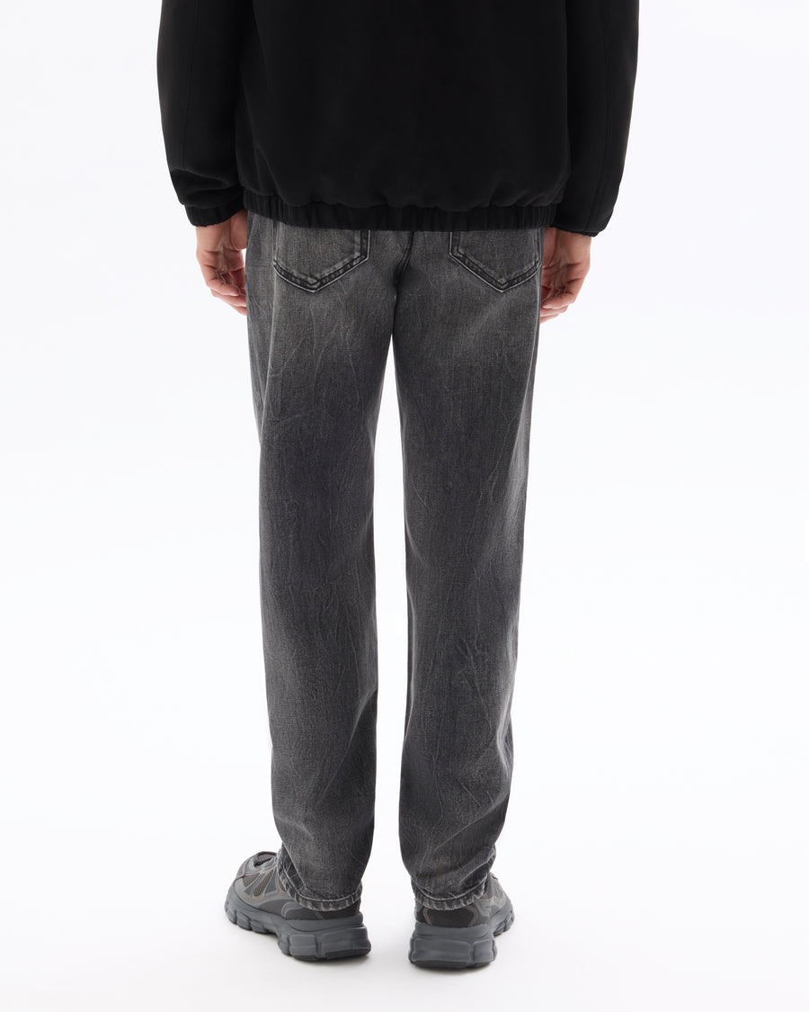 Straight Fit 100% Cotton Jeans - Black