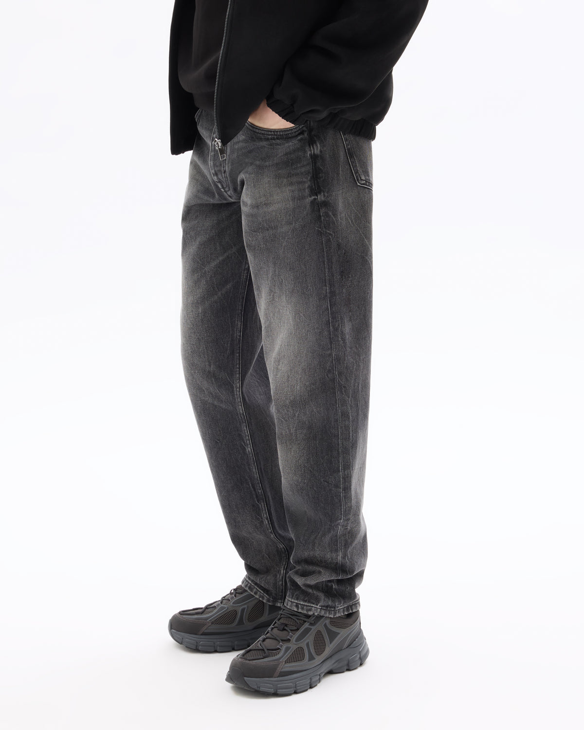 Straight Fit 100% Cotton Jeans - Black