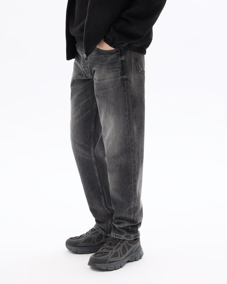 Straight Fit 100% Cotton Jeans - Black