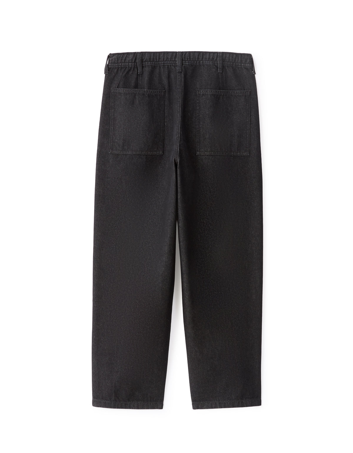 Carrot Fit 100% Cotton Solid Jeans - Black