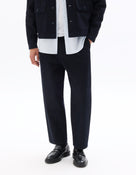 Carrot Fit 100% Cotton Solid Jeans - Navy Blue