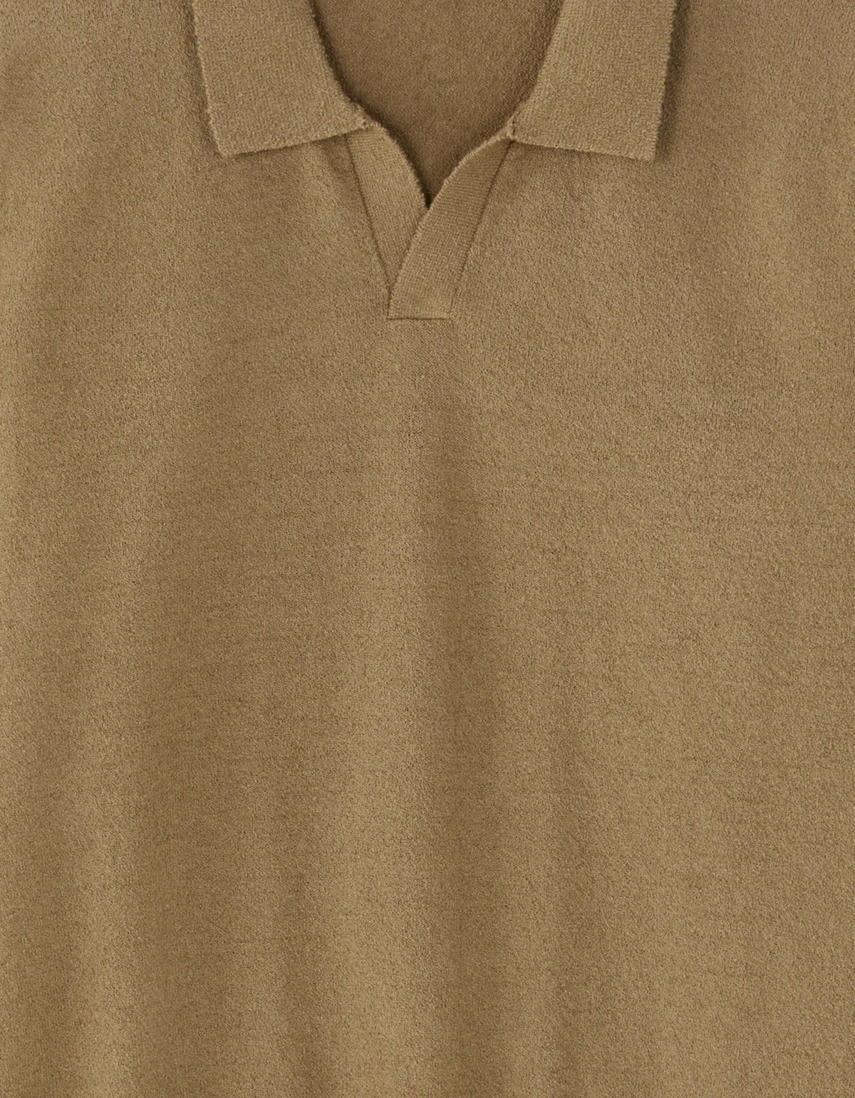Regular Fit Cotton Blend Textured Round Neck Sweater - Khaki