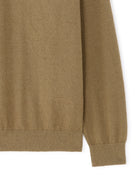 Regular Fit Cotton Blend Textured Round Neck Sweater - Khaki