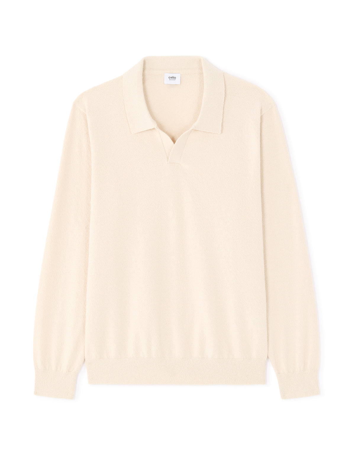 Regular Fit Cotton Blend Textured Round Neck Sweater - Beige