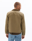 Regular Fit 100% Cotton Spread Collar Jacket - Khaki