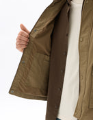 Regular Fit 100% Cotton Spread Collar Jacket - Khaki
