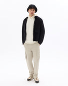 Regular Fit 100% Cotton Spread Collar Jacket - Black