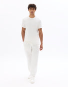 Regular Fit 100% Cotton Textured Round Neck T-Shirt - White
