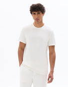 Regular Fit 100% Cotton Textured Round Neck T-Shirt - White