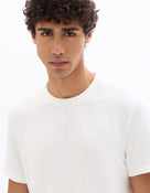 Regular Fit 100% Cotton Textured Round Neck T-Shirt - White