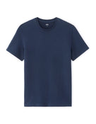 Regular Fit 100% Cotton Textured Round Neck T-Shirt - Navy Blue