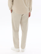 Straight Fit Poly-Cotton Solid Casual Trouser - Beige