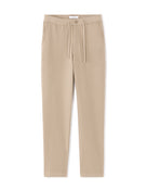 Straight Fit Poly-Cotton Solid Casual Trouser - Brown