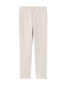 Straight Fit Poly Viscose Casual Trousers - Beige