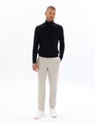 Straight Fit Poly Viscose Casual Trousers - Beige