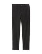 Straight Fit Poly Viscose Casual Trousers - Black
