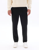 Straight Fit Poly Viscose Casual Trousers - Black