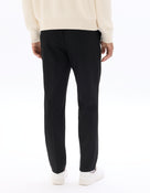 Straight Fit Poly Viscose Casual Trousers - Black