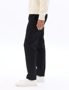 Straight Fit Poly Viscose Casual Trousers - Black